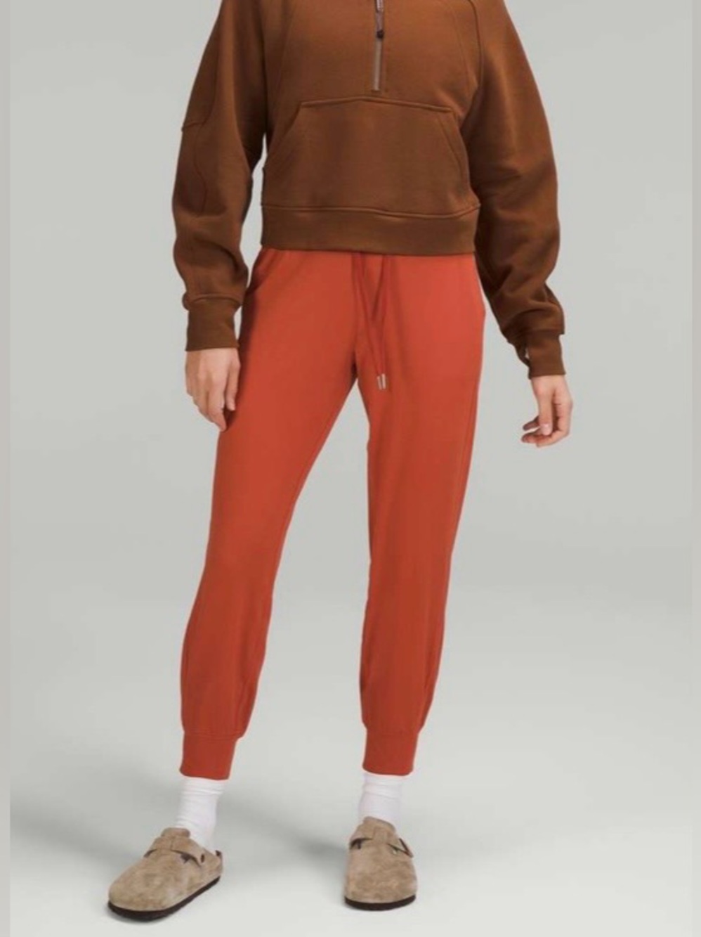 Lululemon Ready to Rulu High-Rise Jogger 7/8 Length, size 10, color is Red Rock